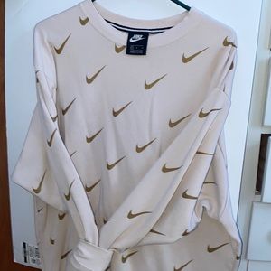 NIKE Women’s Sportswear Rally Metallic Crew Pink Women’s Size Medium